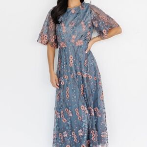 Arabella Embroidery Tulle Dress